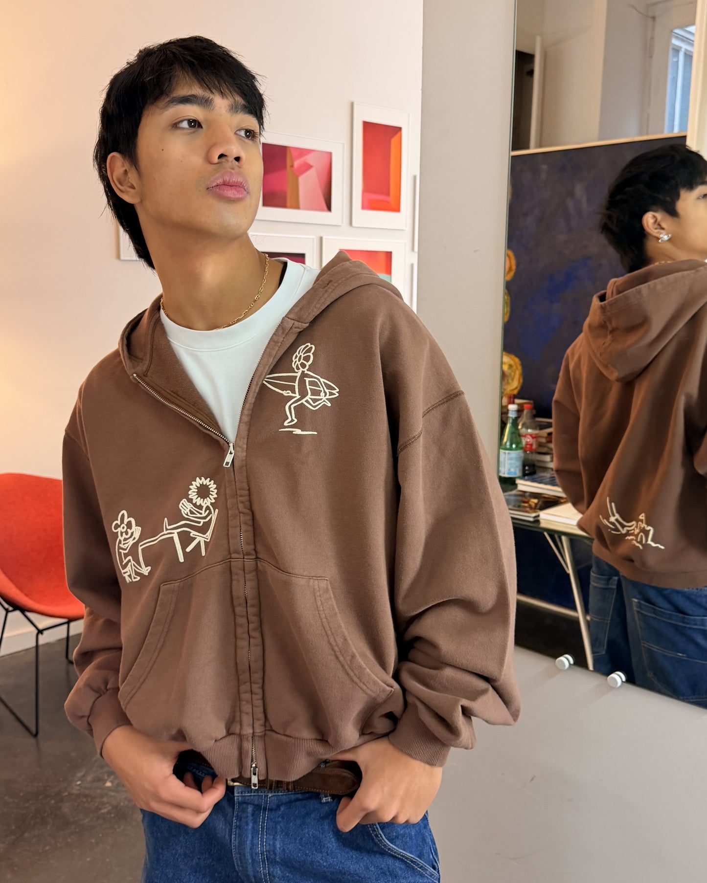 BROWN ZIP