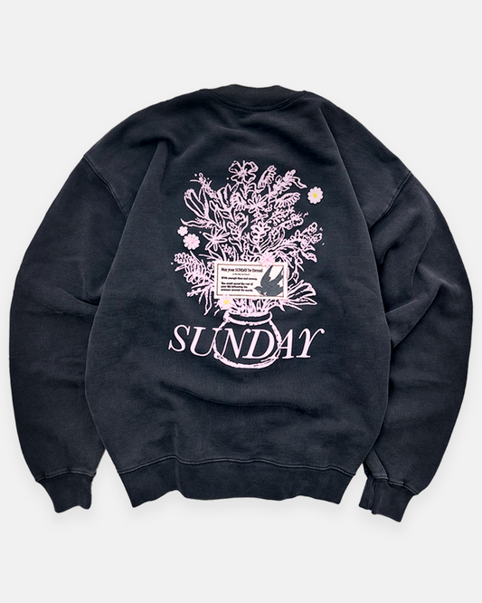 SUNDAY FLOWER CREWNECK