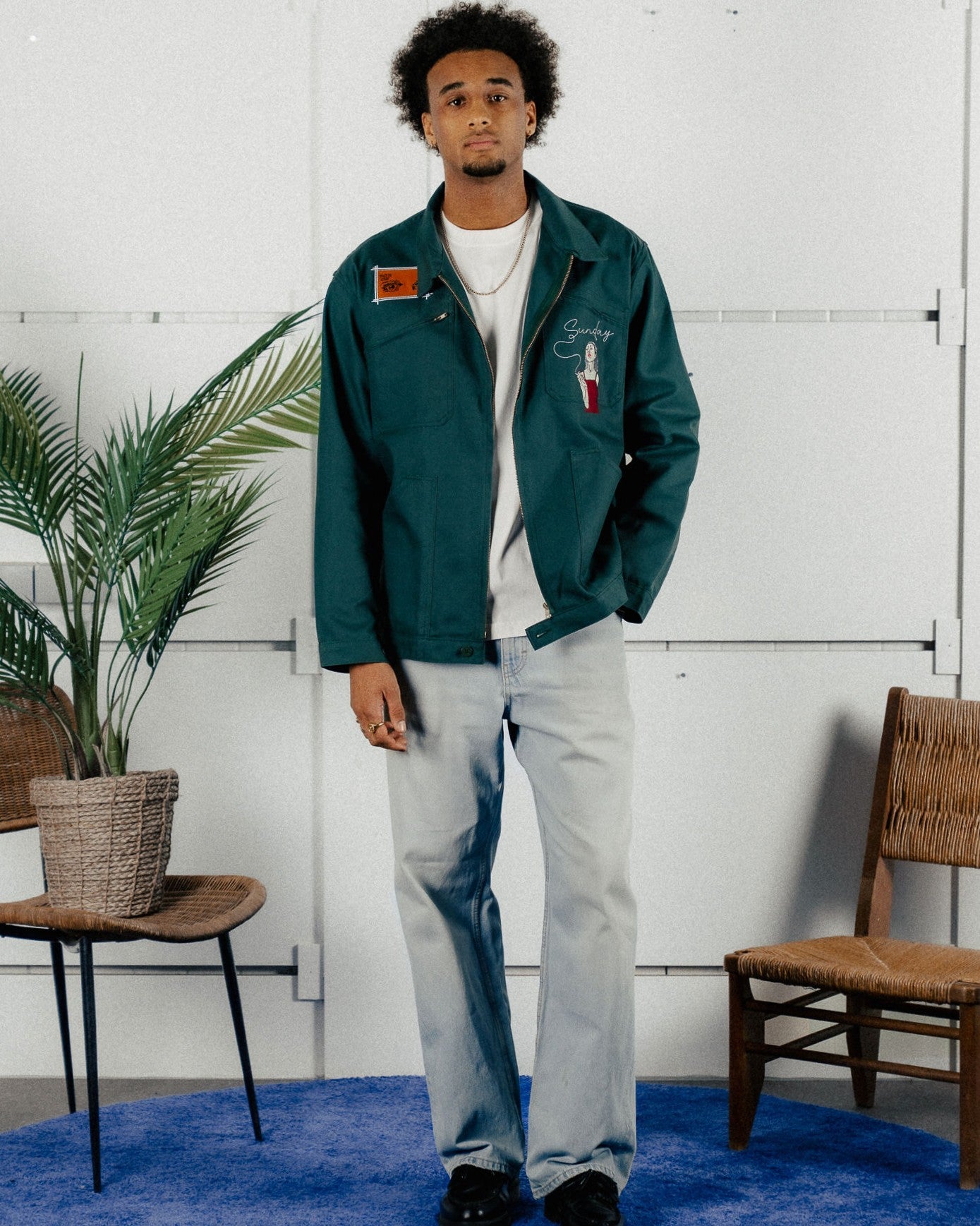 [Taille L] Veste à Zip Vert Bouteille
